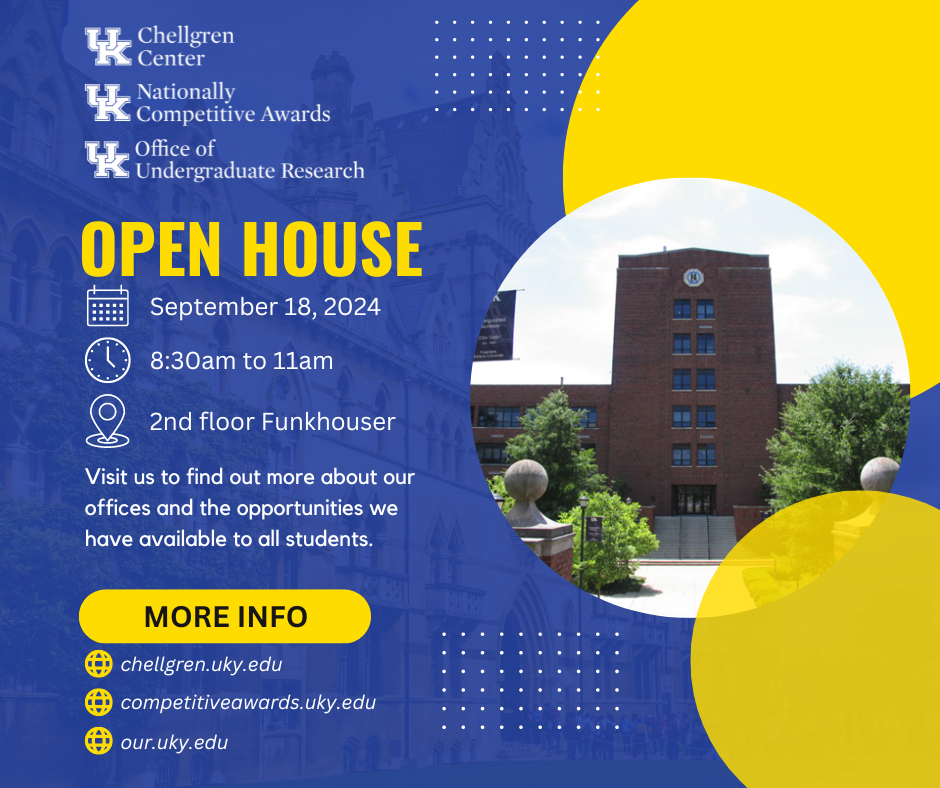 Open House flyer blueand yellow