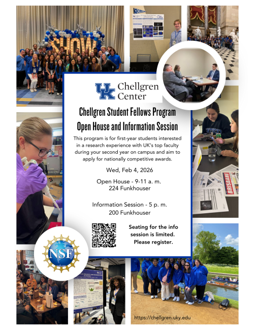 flyer for info session for first year students